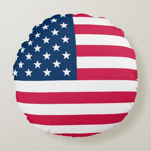 USA フラグ ラウンドクッション (正面)