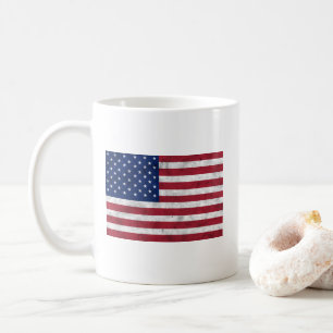 USA フラグ ヴィンテージ 赤 白 青 アメリカ 愛国 コーヒーマグカップ