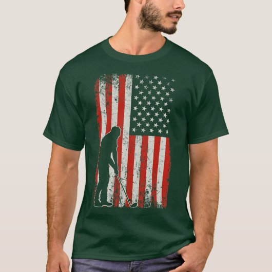 USA フラッグ ゴルファー Tシャツ (正面)