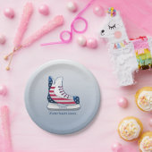 USA ホッケー スケート ペーパープレート (パーティー)