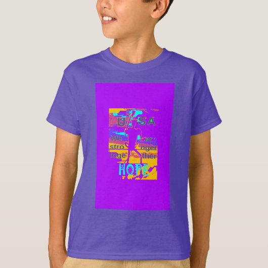 USA ホープ: 私たちは一緒に強くある Tシャツ (正面)