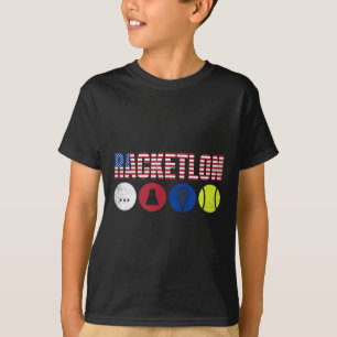 USA ラケットロン - 卓球 バドミントン スカッシュ テニス Tシャツ