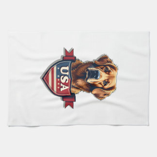 USA レトリバー ヘリテージ ヴィンテージ 犬 Tシャツ 2 キッチンタオル
