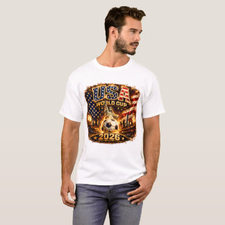 USA ワールドカップ 2026 ヴィンテージリバティサッカーアート Tシャツ