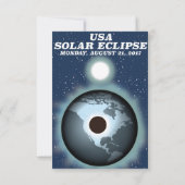 USA 太陽の Eclipse 2017ヴィンテージのポスター 招待状 (裏面)