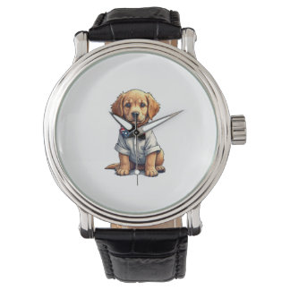 USA 子犬 愛国 ゴールデンレトリバー ヴィンテージTシャツ 2 腕時計