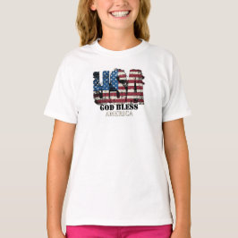 USA 神の祝福 アメリカ キッズ Tシャツ