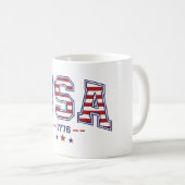 USA 誇りを持った 1776マグカップ国旗 – おもしろいノベルティ コーヒーマグカップ (正面右)