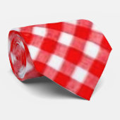 「USA 赤と白 Gingham Check（米国ギンガムチェック）」ネックタイ ネクタイ (ロール)