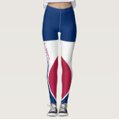 USA 赤白青フィットネス レギンス (正面)