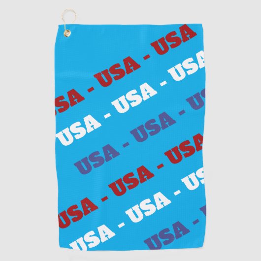 USA 赤 白 青 ゴルフタオル (正面)