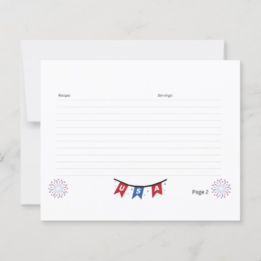 USA-1レシピカード (裏面)