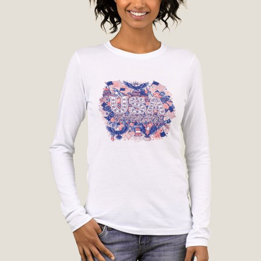 USA 1776-2026 トライブレンドＴシャツ (正面)