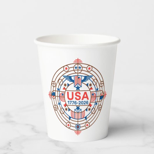 USA 1776-2026 紙コップ (裏面)