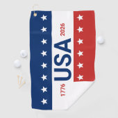 USA 1776 2026 250周年 赤 白 青 ゴルフタオル (インサイチュ)
