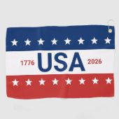 USA 1776 2026 250周年 赤 白 青 ゴルフタオル (横)