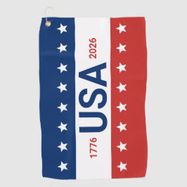 USA 1776 2026 250周年 赤 白 青 ゴルフタオル