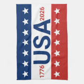 USA 1776 2026 250th Anniversary Red White Blue キッチンタオル (縦)