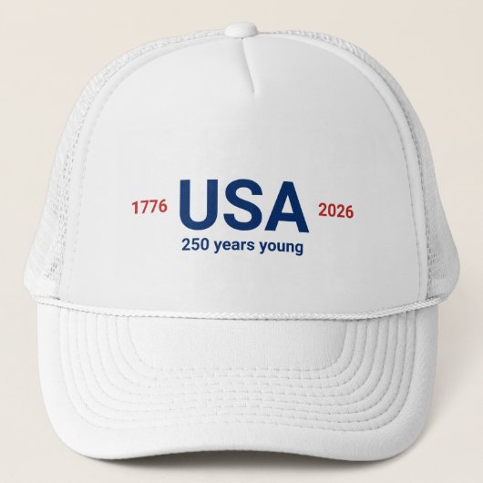 USA 1776 2026 250th Anniversary Red White Blue キャップ (正面)