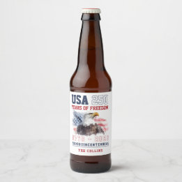USA 1776-2026 America's 250th Anniversary July 4th ビールラベル