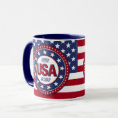 USA 1776 - 2026 With USA Flag マグカップ (正面左)