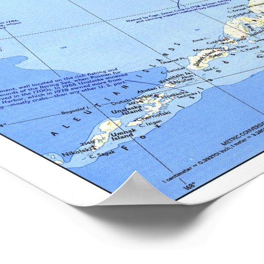 " USA: 1984 ALASKA map ... ポスター (角)