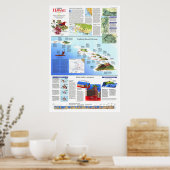 " USA: 1995 Hawaii Rediscoverin Map ... ポスター (キッチン)