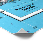 " USA: 2015/heute Florida - Detailerte Landkarte ポスター (角)