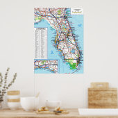 " USA: 2015/heute Florida - Detaillierte Landkarte ポスター (キッチン)