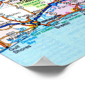 " USA: 2015/heute Florida - Detaillierte Landkarte ポスター (角)