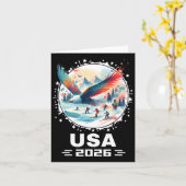 Usa 2026ゴー州ス統一されたウィンタースポーツUsaチーム20 カード (黄色い花)