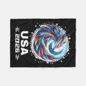 Usa 2026ゴー州ス統一されたウィンタースポーツUsaチーム2 フリースブランケット (正面(横))