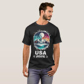 USA 2026 アメリカ合衆国冬季スポーツを応援しよう USAeam 2026 Tシャツ (正面フル)
