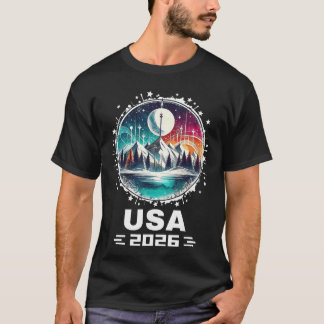 USA 2026 アメリカ合衆国冬季スポーツ応援 USAeam 2026 Tシャツ