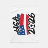 USA 2026 サッカー デザイン フリースブランケット (正面)