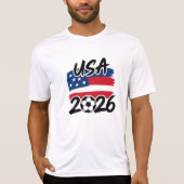 USA 2026 サッカー デザイン Tシャツ (正面)