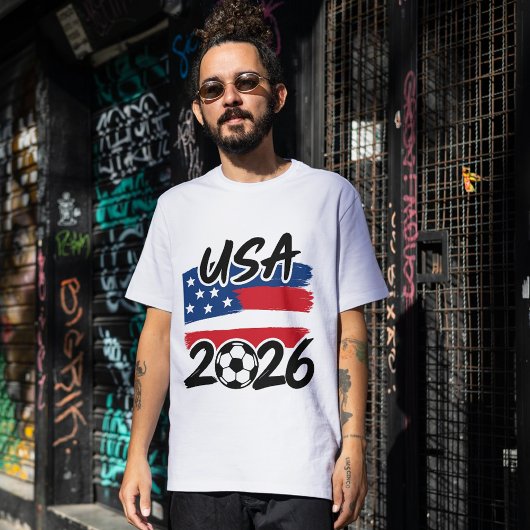 USA 2026 サッカー デザイン Tシャツ