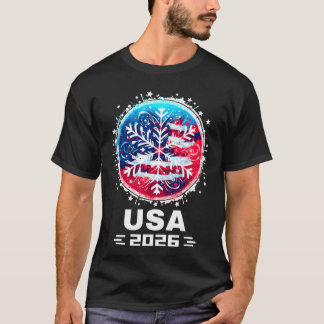 USA 2026 Go United States Winter Sports USAeam 202 Tシャツ