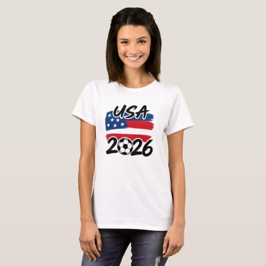 USA 2026 Soccer Design Tシャツ (正面フル)