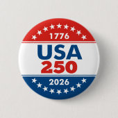 USA 250 - アメリカ生誕クラシック - 1776-2026 缶バッジ (正面)