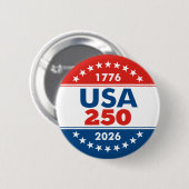 USA 250 - アメリカ生誕クラシック - 1776-2026 缶バッジ (正面&裏面)