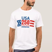 USA 250 - アメリカ生誕250周年 - 星条旗 Tシャツ (正面)