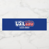 USA 250 - アメリカ生誕250周年 赤 白 青 ペットボトルラベル (シングルラベル)