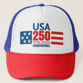 USA 250 - アメリカ生誕250年 - 星とストライプ キャップ (正面)