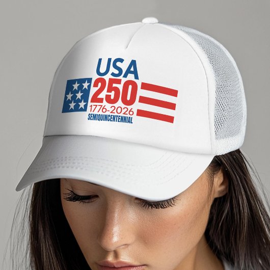 USA 250 - アメリカ生誕250年 - 星とストライプ キャップ