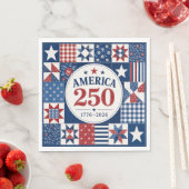USA 250 キルト風ナプキン スタンダードランチョンナプキン (インサイチュ)