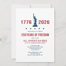 USA 250 | クラシックなオールアメリカンBBQのお祝い 招待状