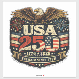 USA 250 バルダイーグル 1776-2026 パトリオティックステッカー シール
