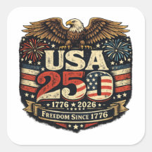 USA 250 バルダイーグル 1776-2026 パトリオティックステッカー