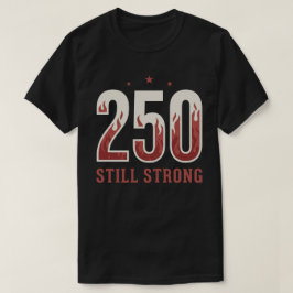 USA 250 強い国 アメリカ愛に溢れたグラフィック 赤い炎 Tシャツ